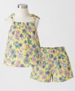Falls Creek Toddler Girls 100% Cotton Smocked Top & Shorts