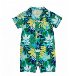 Lullaby Lane Baby Boys 100% Cotton Romper - Tropical Paradise