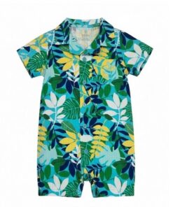 Lullaby Lane Baby Boys 100% Cotton Romper - Tropical Paradise