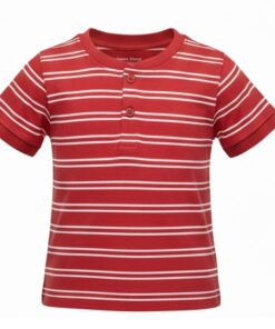 Falls Creek Baby & Toddler Boys Striped Henley Tshirt - Coral