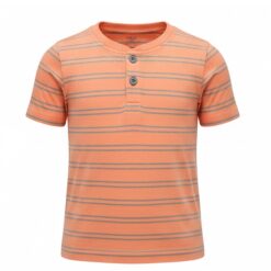 Falls Creek Baby & Toddler Boys Striped Henley Tshirt - Orange