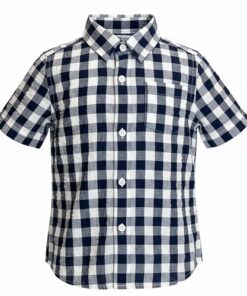 Falls Creek Toddler Boys Short Sleeve Button Down Shirt - Plaid.
