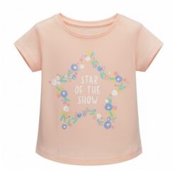 Falls Creek Toddler Girls Short Sleeve Tshirt - Peach Star