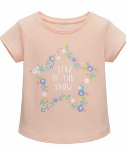 Falls Creek Toddler Girls Short Sleeve Tshirt - Peach Star