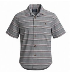 Falls Creek Boys Short Sleeve Button Down Shirt - Grey Stripe