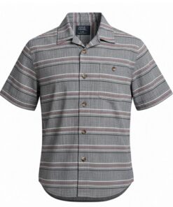 Falls Creek Boys Short Sleeve Button Down Shirt - Grey Stripe