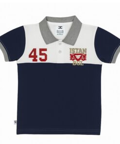 IST Boys Pique Colorblock Polo T-Shirt BGW