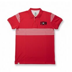 IST Boys Pique Chest Crested Polo T-Shirt - Red White