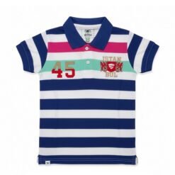 IST Boys Pique Polo Multi Stripe T-Shirt - BPG