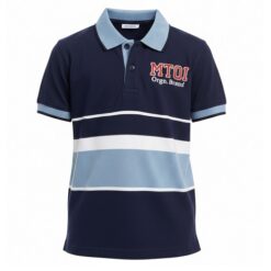 IST Boys Pique Polo Striped Chest T-Shirt NBW