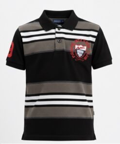 IST Boys Pique Polo Multi Stripe T-Shirt - BBW