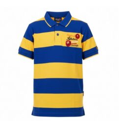 IST Boys Pique Polo Bold Stripe T-Shirt - Yellow Navy