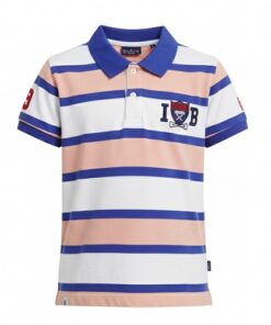 IST Boys Pique Polo Bold Stripe T-Shirt - WNP