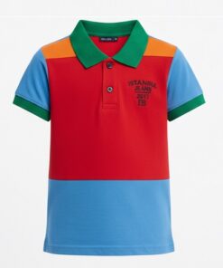 IST Toddler Boys Pique Polo Colorblock T-Shirt - GORB