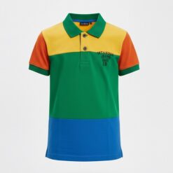 IST Toddler Boys Pique Polo Colorblock T-Shirt - GYGB