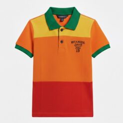 IST Toddler Boys Pique Polo Colorblock T-Shirt - GYOR