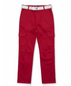 TH Boys Chinos Cargo Trouser - Red Pant