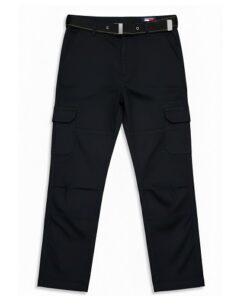 TH Boys Chinos Cargo Trouser - Black Pant