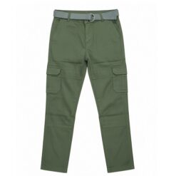 TH Boys Chinos Cargo Trouser and Belt - Green Pant