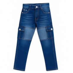 Okaida Boys 2 Tone Jeans Trouser - Blue Pant