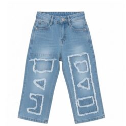 Destination Girls Destruct Baggy  Jeans Trouser - Blue Pant