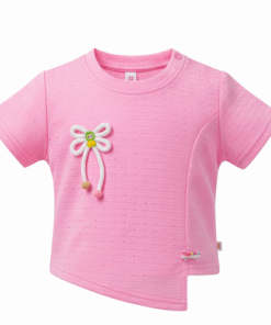Trendy Girls Petit Asymmetric Cropped T-Shirt - Pink Top