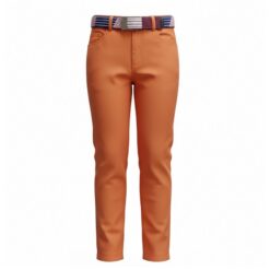 IST Boys Chinos Trouser With Belt - Coral Orange Pant