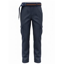 IST Boys Chinos Cargo Trouser With Belt - Navy Blue