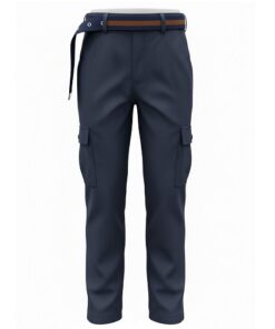 IST Boys Chinos Cargo Trouser With Belt - Navy Blue