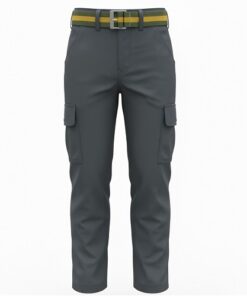 IST Boys Chinos Cargo Trouser With Belt - Grey Pant