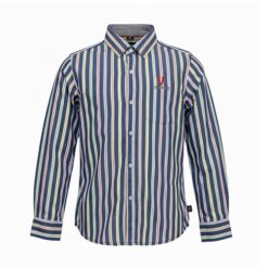 Vintage Boys Long Sleeve Button Down Shirt With Roll Up Option -Pastel