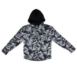 Falls Creeks Boys Urban Camo Front Button Down Jacket - Grey