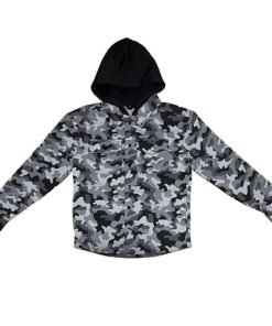 Falls Creeks Boys Urban Camo Front Button Down Jacket - Grey