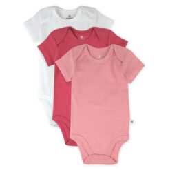 Honest Baby Girls Organic Cotton Bodysuit Short Sleeve - Pink