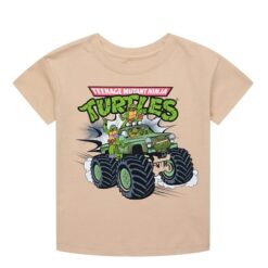 Nickelodeon Teenage Mutant Ninja Turtles Toddler Boys Short Sleeve Crewneck T-shirt - Brown