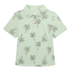 365 Kids Boys Mix & Match Short Sleeve Print Polo Shirt - Mint