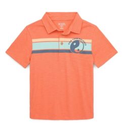 365 Kids Boys Mix & Match Short Sleeve Print Polo Shirt - Orange