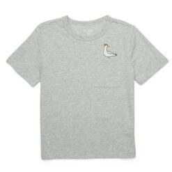 365 Kids Boys Critter Graphic Pocket T-shirt - Grey Bird