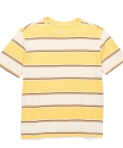 Wonder Nation Boys Oversized Short Sleeve Bold Stripe T-Shirt - Yellow