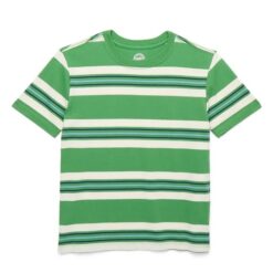 Wonder Nation Boys Oversized Short Sleeve Bold Stripe T-Shirt - Green