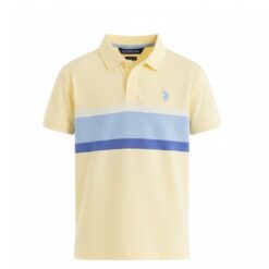 U.S Polo Assn Boys Stripe Jersey Polo Shirt - Yellow