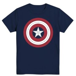Marvel Captain America Logo Shield Boys Short Sleeve Graphic T-shirt