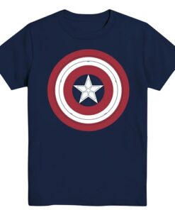Marvel Captain America Logo Shield Boys Short Sleeve Graphic T-shirt