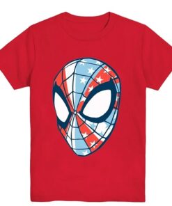Marvel Spiderman Americana Boys Short Sleeve Graphic T-shirt - Red