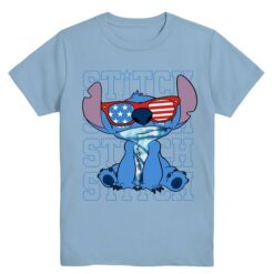 Disney Stitch Boys USA Short-Sleeve Graphic T-shirt - Blue