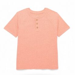Wonder Nation Boys Short-Sleeve Henley T-shirt - Peach