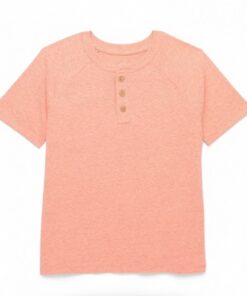 Wonder Nation Boys Short-Sleeve Henley T-shirt - Peach