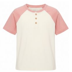 Wonder Nation Boys Short-Sleeve Henley T-shirt - Cream Orange
