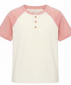 Wonder Nation Boys Short-Sleeve Henley T-shirt - Cream Orange
