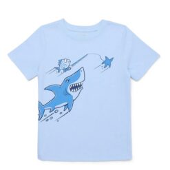 Garanimals Toddler Boys Short Sleeve Graphic T-shirt - Blue Shark